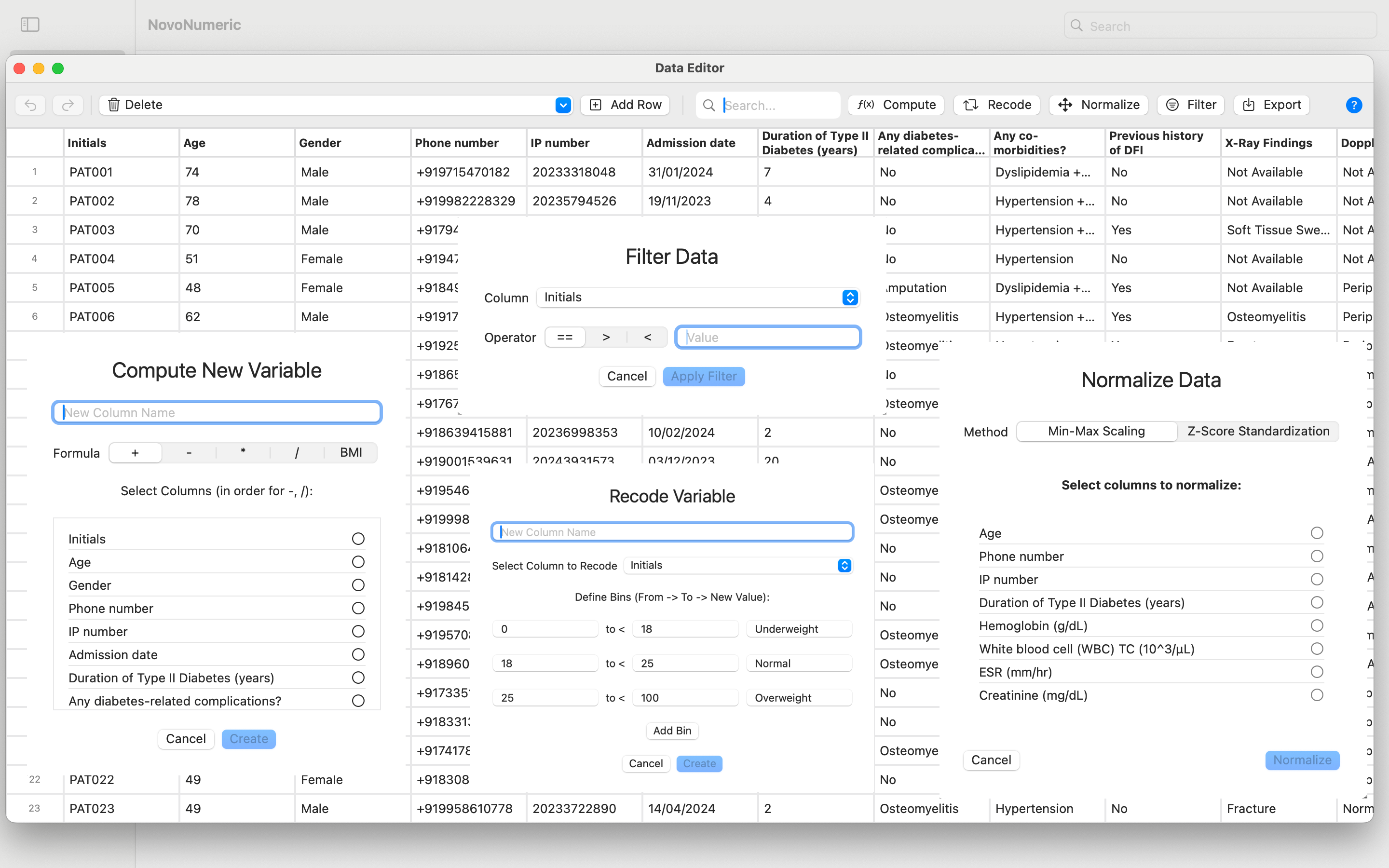 Data Editor Interface